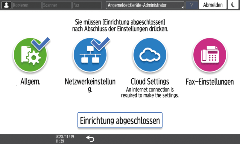 Abbildung Bedienfeld-Display