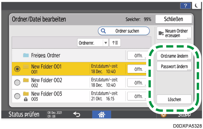 Abbildung Bedienfeld-Display