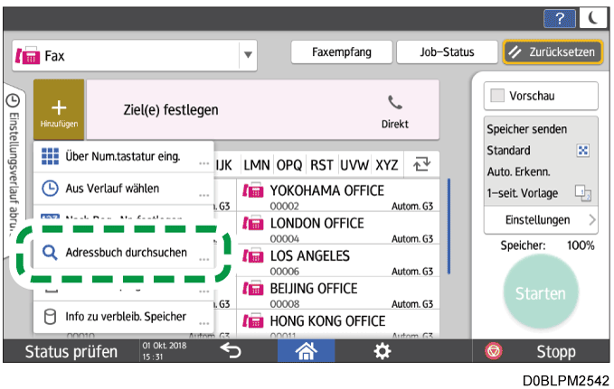 Abbildung Bedienfeld-Display