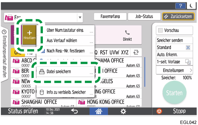 Abbildung Bedienfeld-Display