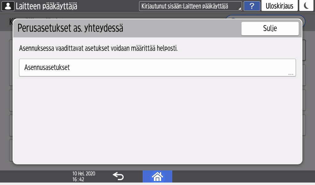 Käyttöpaneelin näyttö
