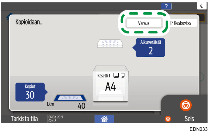 Käyttöpaneelin näyttö