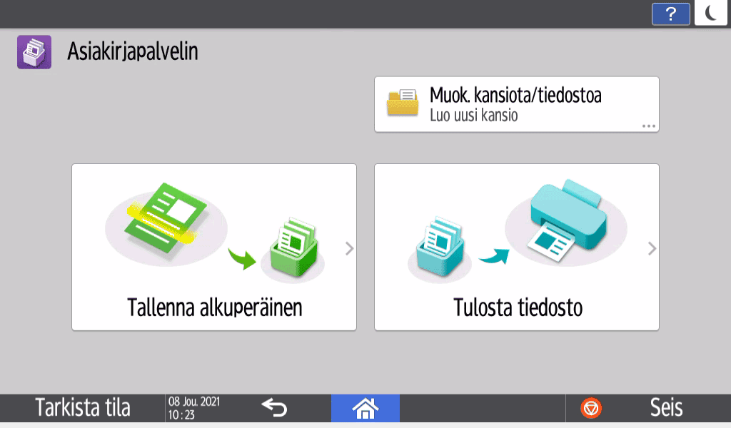 Käyttöpaneelin näyttö