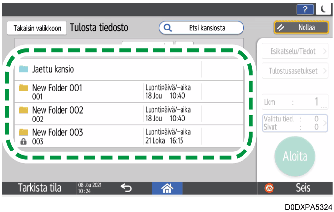 Käyttöpaneelin näyttö
