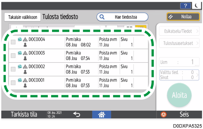 Käyttöpaneelin näyttö