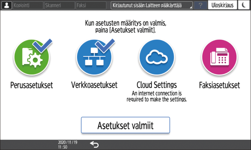 Käyttöpaneelin näyttö