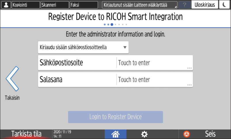 Käyttöpaneelin näyttö