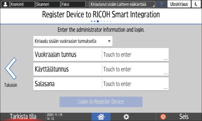 Käyttöpaneelin näyttö