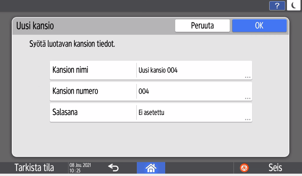 Käyttöpaneelin näyttö
