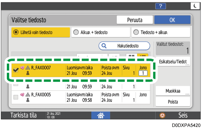 Käyttöpaneelin näyttö