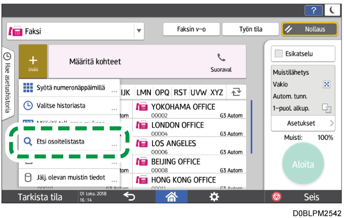 Käyttöpaneelin näyttö