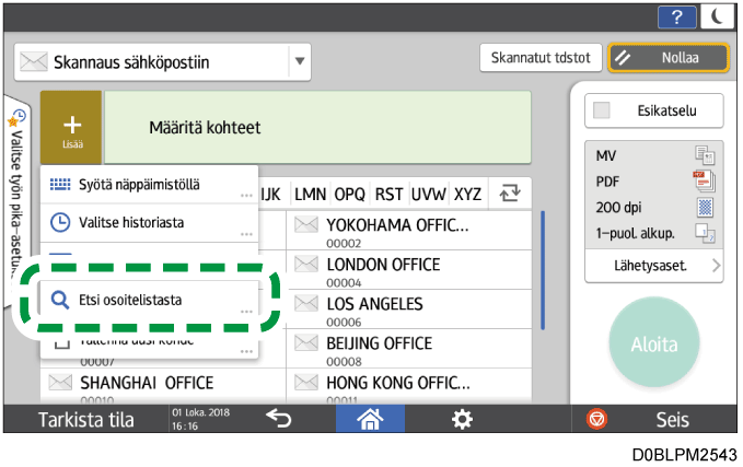 Käyttöpaneelin näyttö