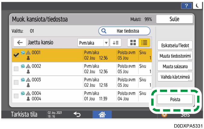 Käyttöpaneelin näyttö