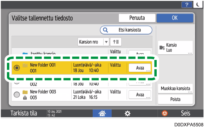 Käyttöpaneelin näyttö