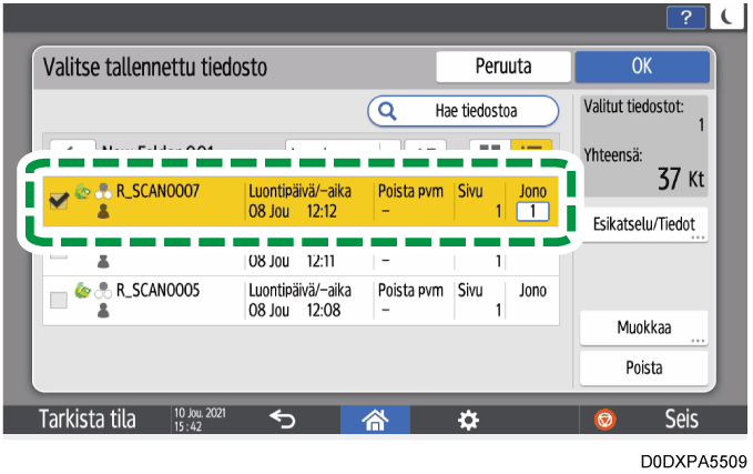 Käyttöpaneelin näyttö