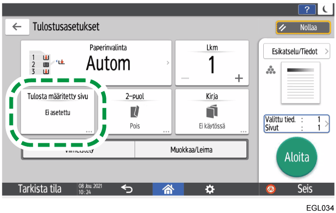 Käyttöpaneelin näyttö