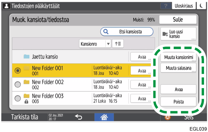 Käyttöpaneelin näyttö