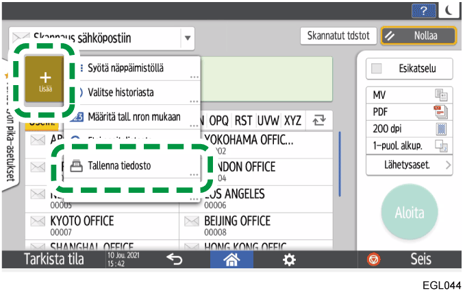 Käyttöpaneelin näyttö