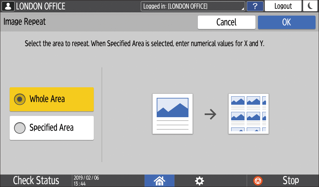 Kezelőpanel k&eacute;pernyője, illusztr&aacute;ci&oacute;