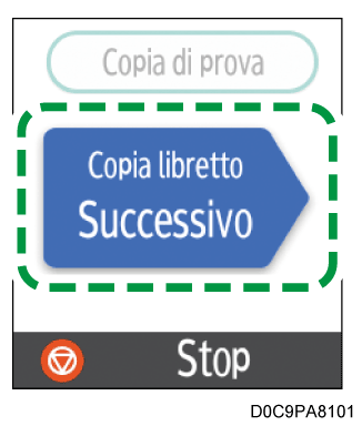 Illustrazione della schermata sul pannello di controllo