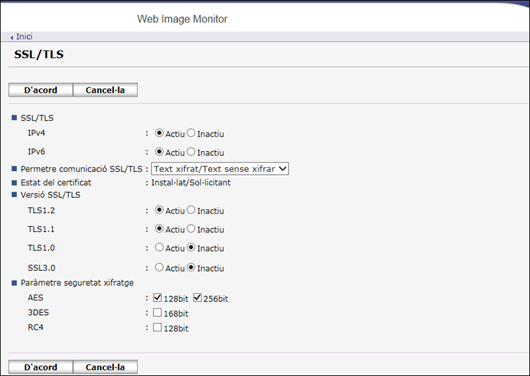 Il·lustració de la pantalla del navegador web