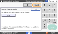 Il·lustració de pantalla del panell d'operacions