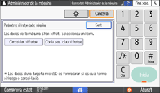 Il·lustració de pantalla del panell d'operacions