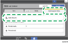 Il·lustració de pantalla del panell d'operacions
