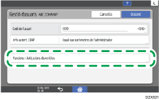 Il·lustració de pantalla del panell d'operacions