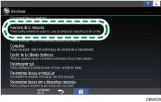 Il·lustració de pantalla del panell d'operacions