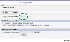 Il·lustració de la pantalla del navegador web