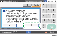 Il·lustració de pantalla del panell d'operacions
