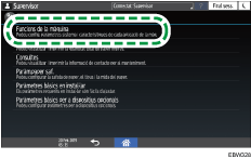 Il·lustració de pantalla del panell d'operacions