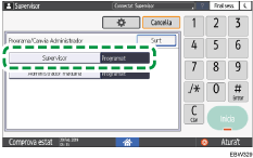 Il·lustració de pantalla del panell d'operacions
