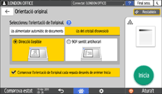 Il·lustració de pantalla del panell d'operacions