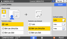 Il·lustració de pantalla del panell d'operacions