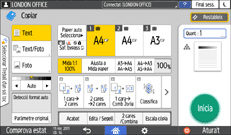 Il·lustració de pantalla del panell d'operacions
