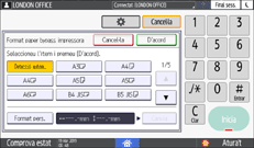Il·lustració de pantalla del panell d'operacions
