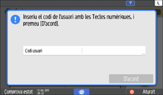 Il·lustració de pantalla del panell d'operacions
