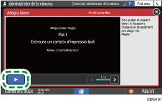 Il·lustració de pantalla del panell d'operacions