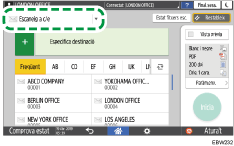 Il·lustració de pantalla del panell d'operacions