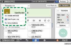 Il·lustració de pantalla del panell d'operacions