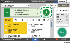 Il·lustració de pantalla del panell d'operacions