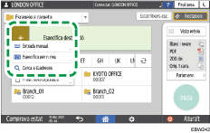 Il·lustració de pantalla del panell d'operacions