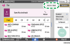 Il·lustració de pantalla del panell d'operacions