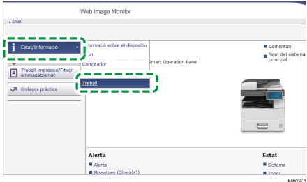 Il·lustració de la pantalla del navegador web