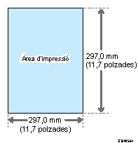 Il·lustració de l'àrea imprimible i marges