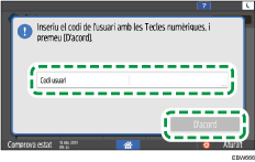 Il·lustració de pantalla del panell d'operacions