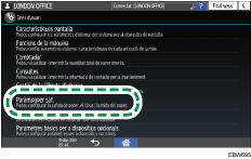 Il·lustració de pantalla del panell d'operacions