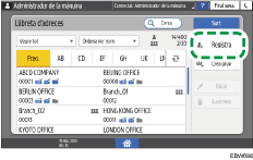 Il·lustració de pantalla del panell d'operacions